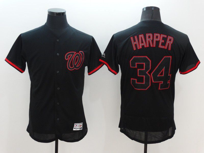 Men Washington Nationals #34 Harper Black Classic Elite 2022 MLB Jersey->kansas city royals->MLB Jersey